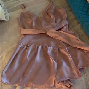 Metallic pink romper, never worn